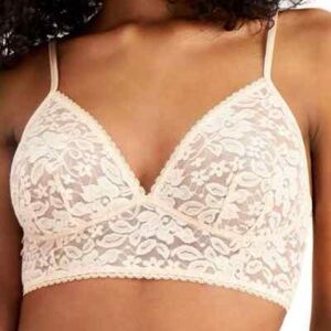 INC International Concepts Lace Bralette in pale peach